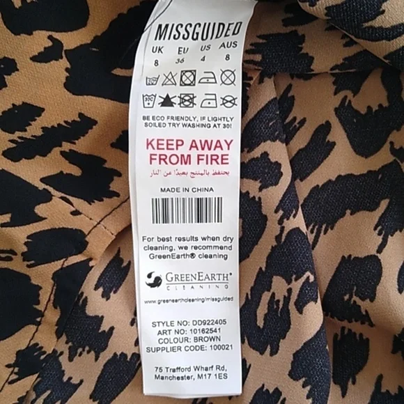 NWOT Missguided Brown Leopard Print Shirt Smock Mini Dress - Picture 13 of 16